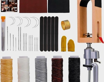 Beech Wood Foldable Leather-Pony Table Desktop Stitching Pony Horse Clamp,Leather Sewing Pony Horse Clamp for DIY Hand Stitching Leather