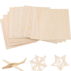 Thin Balsa Wood Sheets 1mm Thickness, 10Pcs Wooden Plate Model Craft for  DIY House Ship Aircraft Boat 1 X 100 X 500mm