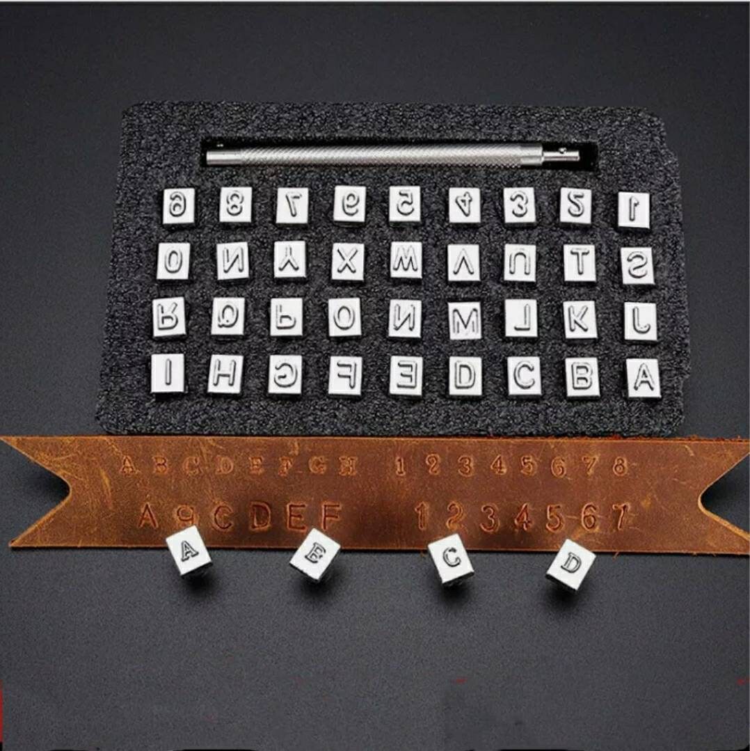 36pcs/set Leather Stamp Alphabet Letter Number Metal Punch Etsy