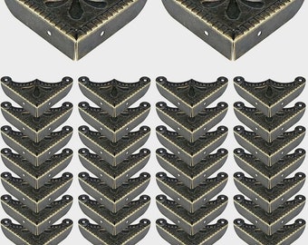 Metal Book Corner Edge Cover Guard Vintage Iron Corner Protector 30 pcs