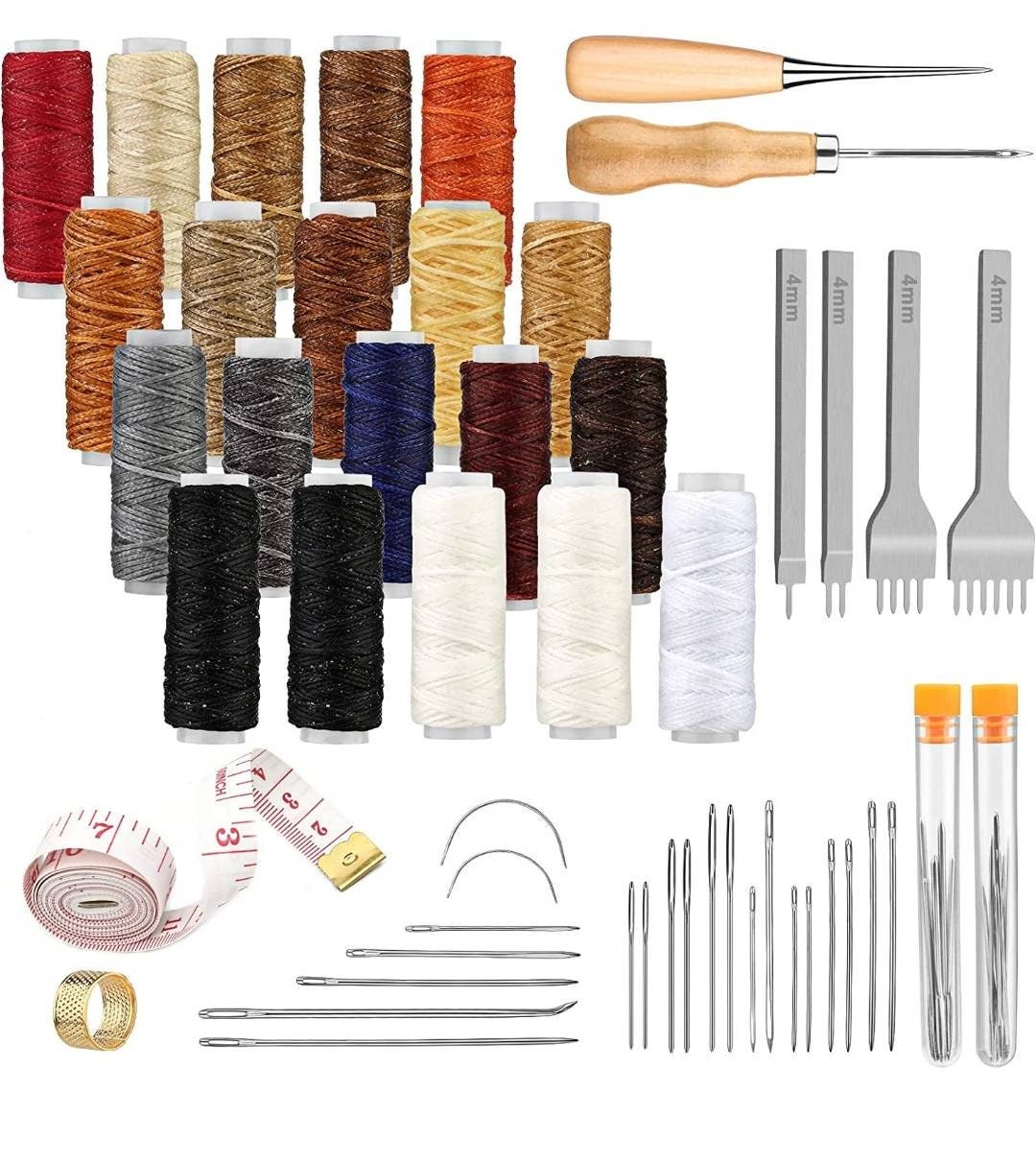 Leather Sewing Tools, Leather Craft Hand Stitching Tools Leather Hole Punches Lacing Stitching
