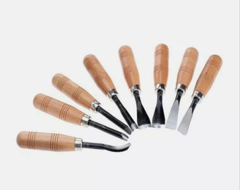 6/8Pcs Woodworking Detail Chisel Wood Carving Knives Set Professional DIY Tools