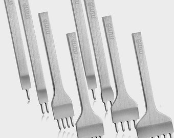 1/2/4/6 Diamond Leather Stitching Chisel Leathercraft Pricking Iron Tool 4mm/6mm