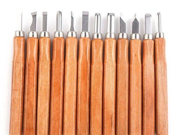 Wood Carving Hand Chisel Tool Set Professional Woodworking l 12 PCS