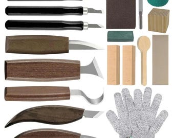 Wood Carving Kit, Wood Whittling Kit for Adults Children, DIY Wood Carving Knives Kit - Perfect for Beginners and Experts