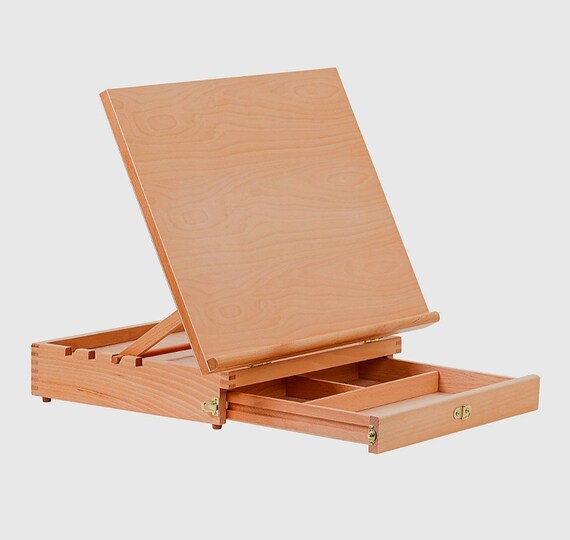 MEEDEN Tabletop Art Sketchbox Easel : Solid Beechwood Table Easels For Painting Canvas, Adjustable Desktop Easel - Art Supply Storage Box For Adults & Artist