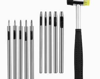 10 Pcs Leather Hole Punch Tool Set, 0.5mm-3.5mm