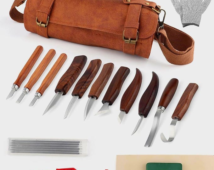 Wood Carving Kit Deluxe-Whittling Knife, Wood Carving Knife Set