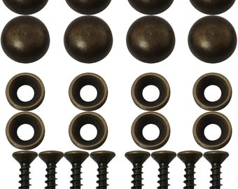 8pcs Pure Brass Decorative Screws with Caps