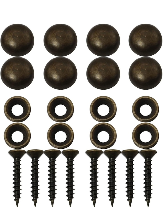 8pcs Pure Brass Decorative Screws With Caps Etsy