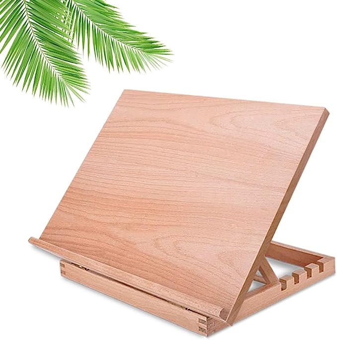 Conda Wooden Tabletop Easel Adjustable Frame Beechwood Tripod Display Stand