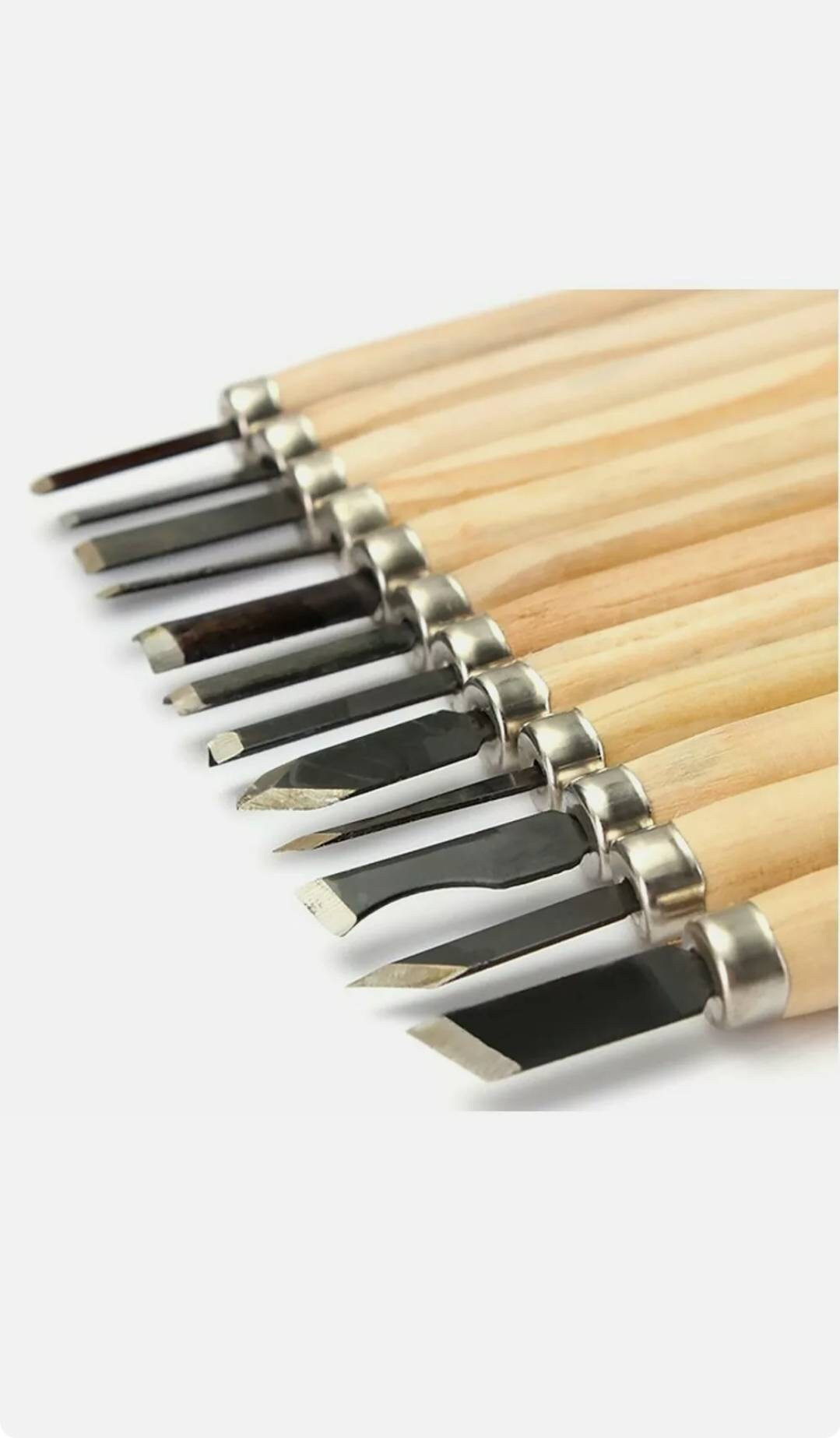 Wood Carving Hand Chisel Tool Set Professional Woodworking L 12 PCS ...