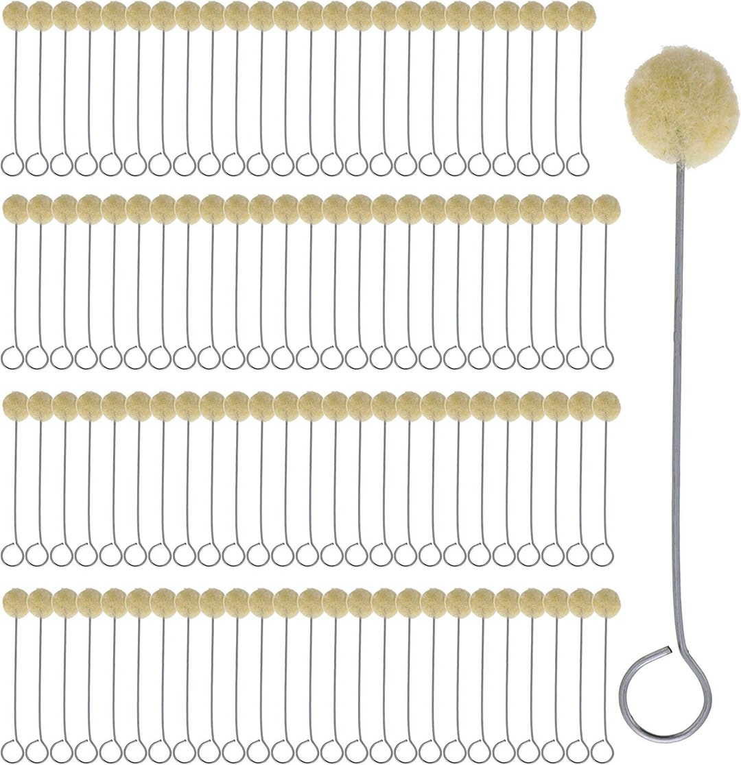 50 Pcs Wool Daubers With Steel Handle - Leather Dye Tools For Craft Projects 5.9 Inches Long