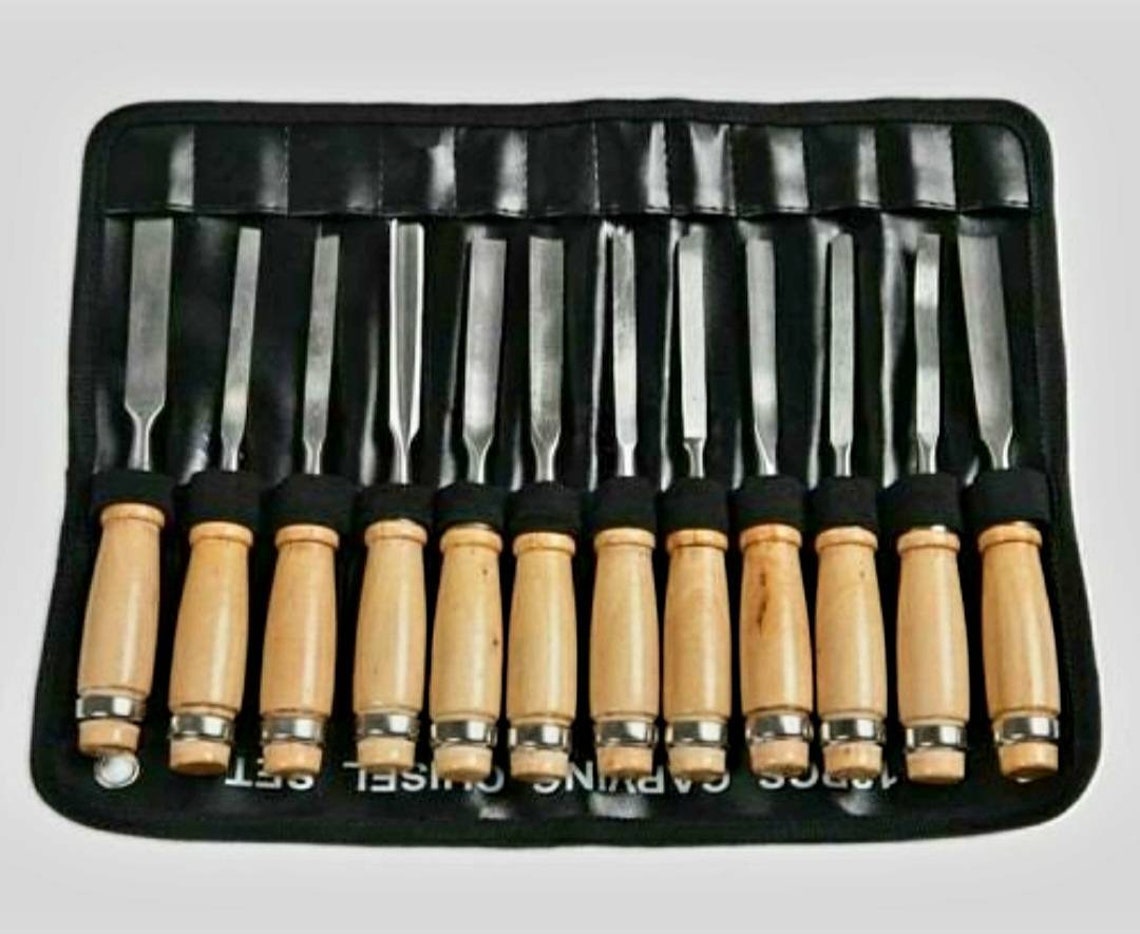 Wood Carving Hand Chisel Tool Set Professional Woodworking L 12 PCS - Etsy