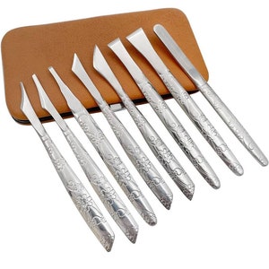 8 PCS Leather Cutting Tool Leather Craft Skiving Sharp Handle Knife