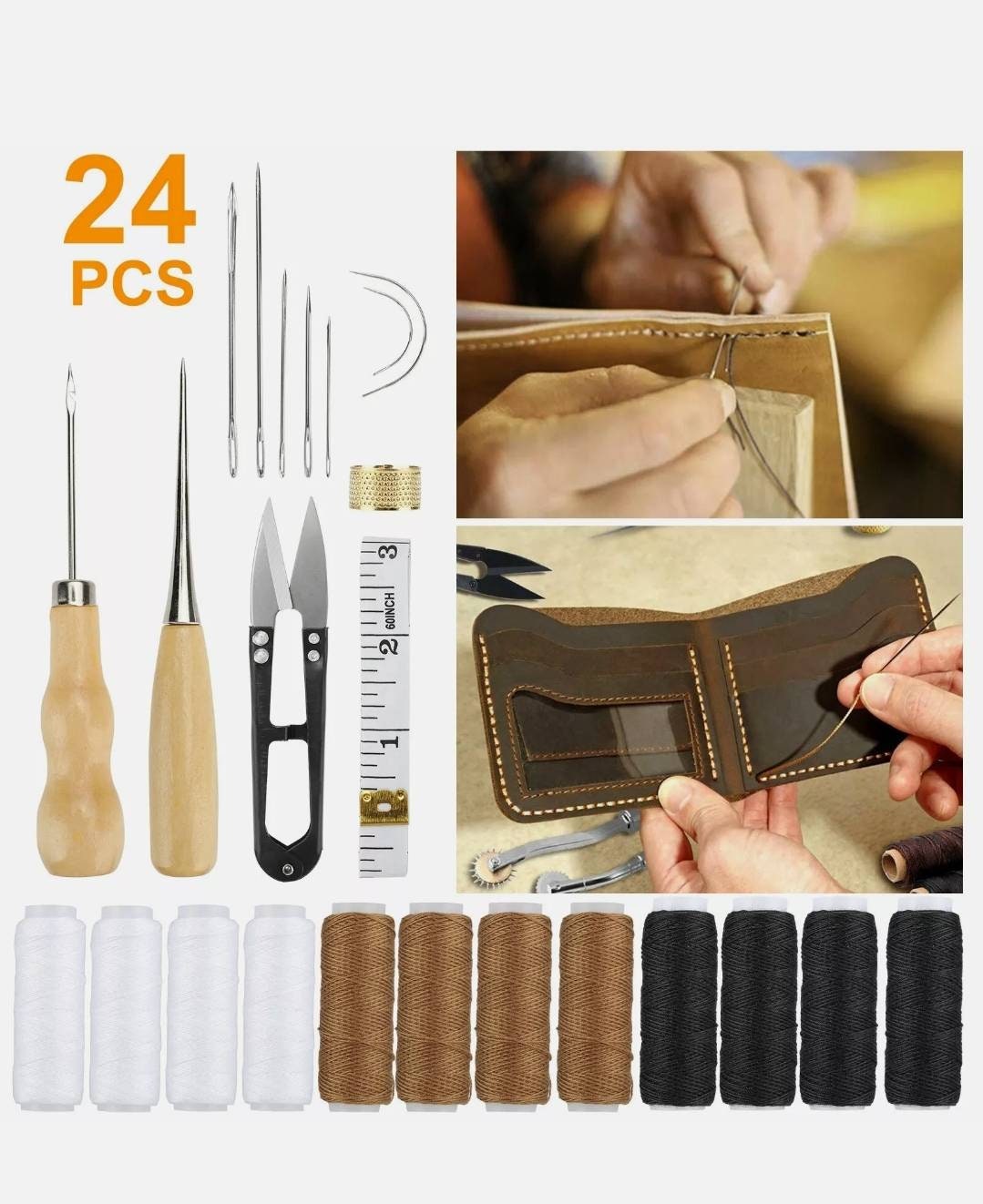 14/24 Sewing Leather Craft Punch Tools Kit Stitching Carving Etsy