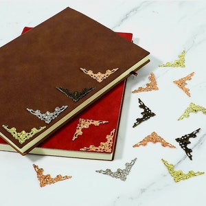 Metal Book Corner Edge Cover Guard Vintage Iron Corner Protector 80 pcs