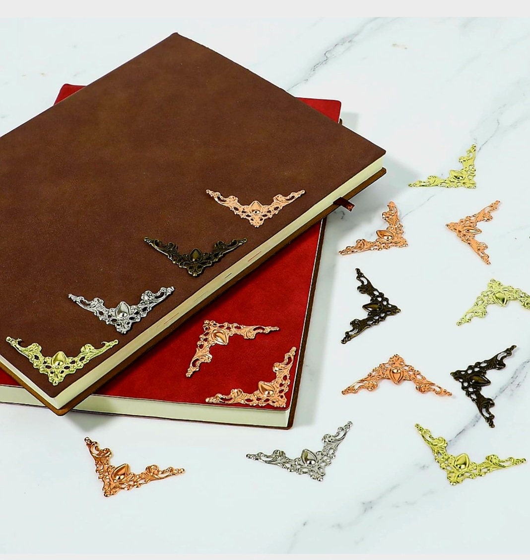 Metal Book Corner Edge Cover Guard Vintage Iron Corner Protector 80 Pcs ...