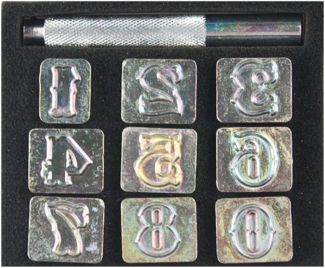 10 Pieces Number Stamping Tool Kit (3/4 Inch,19 Mm Tall) for ...