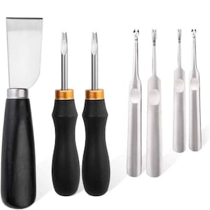 Leather Beveler Cutting and Leather Edge Skiving DIY Craft Tool, Hand Leather Grooving Tool for Leather Crafting Work 