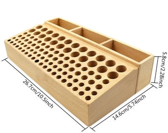 46/98 Holes with slot Leather Craft Tool Holder Wooden Rack Punch Organizer For Store Tools