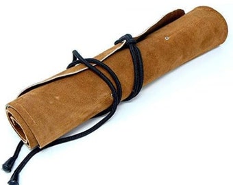 Leather tool roll up pouch 6/10 /12 slot