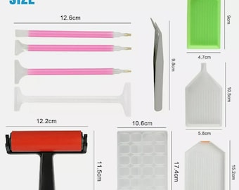 25 stks 5D Diamond Painting Tools, Diamond Painting Pennen Accessoires Comfortgreep Ergonomisch Diamond Art Pennen voor Diamond Paintings Hobby ( Rood, Blauw