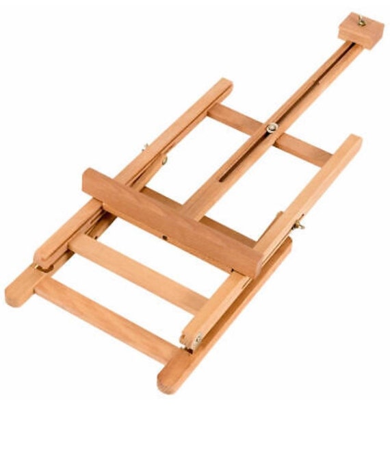 Portable Wood Tabletop Easel H-frame Adjustable Painting Display 
