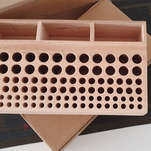 46/98 Holes with slot Leather Craft Tool Holder Wooden Rack Punch Organizer For Store Tools