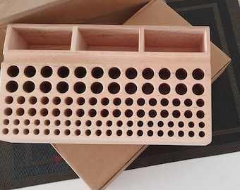 46/98 Holes with slot Leather Craft Tool Holder Wooden Rack Punch Organizer For Store Tools
