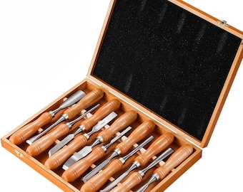 Wood Carving Hand Chisel Tool Set Professional Woodworking l 12 PCS