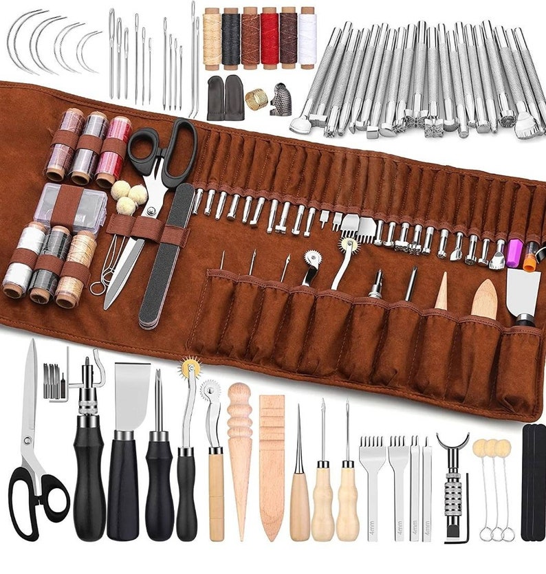 Leather Craft Tools Leather Working Tools Kit With Custom Etsy