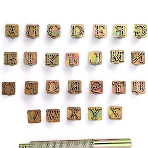 Craftmaster Alphabet Block Leather Stamp Set available in 4 Sizes