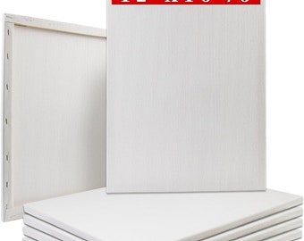 Canvases for Painting 12 x 16 inch, 6 Pack Painting Canvas, Blank Canvas Boards for Painting- Cotton Canvas Panels