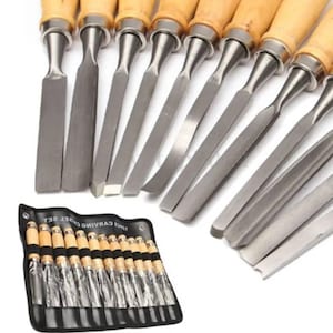 Wood Carving Hand Chisel Tool Set Professional Woodworking L 12 PCS - Etsy
