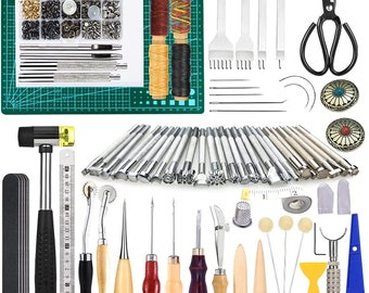 243Pcs Leather Working Tools and Supplies with Instruction