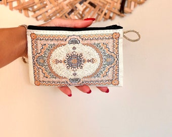 Travel coin purse , Small bag organizer , Mini Handmade Coin Purse, Fabric Zipper Pouch,Ethnic bag , Boho Fabric Pouch, Colleague Gift,