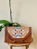 Handmade Clutches for Women ,Boho Style Crossbody bag ,Clutches for Evening in Vegan Brown ,Casual Modern Envelope style Purse Soft Leather 