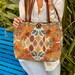 Large Women's Shoulder Bag In Traditional Turkish Fabric ,Tote Bag in woven Carpet,Unique Bag with Pocket, Boho Style Tote bag, Ethnic Bag,