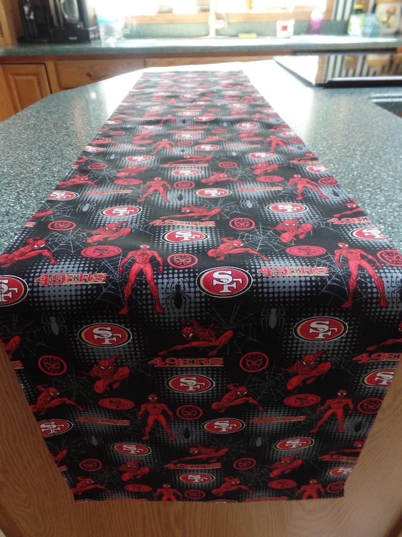 Handmade 49ers Table Runner, Spiderman Marvel Cotton, 54