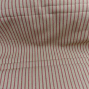 2 Yards, Dunroven House Homespun Fabric, Red & Tan Stripes, 100% Cotton, Primitive, Farmhouse