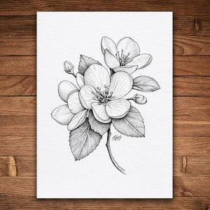 Flor de flores de videojuegos impresión de pluma y tinta - Etsy España Flor de flores de videojuegos impresión de pluma y tinta - Etsy España