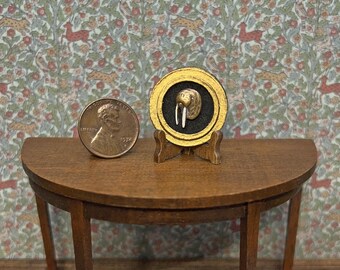 miniature vintage walrus brass art piece in 1:12 scale