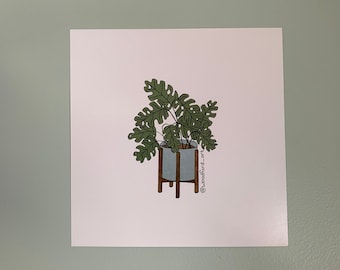 Monstera Pflanze Druck