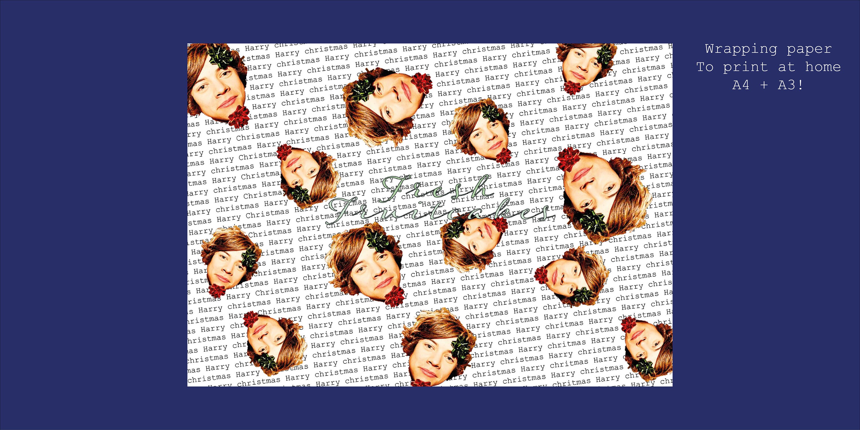 Harry Styles Christmas wrapping paper Wrappingpaper Gift | Etsy