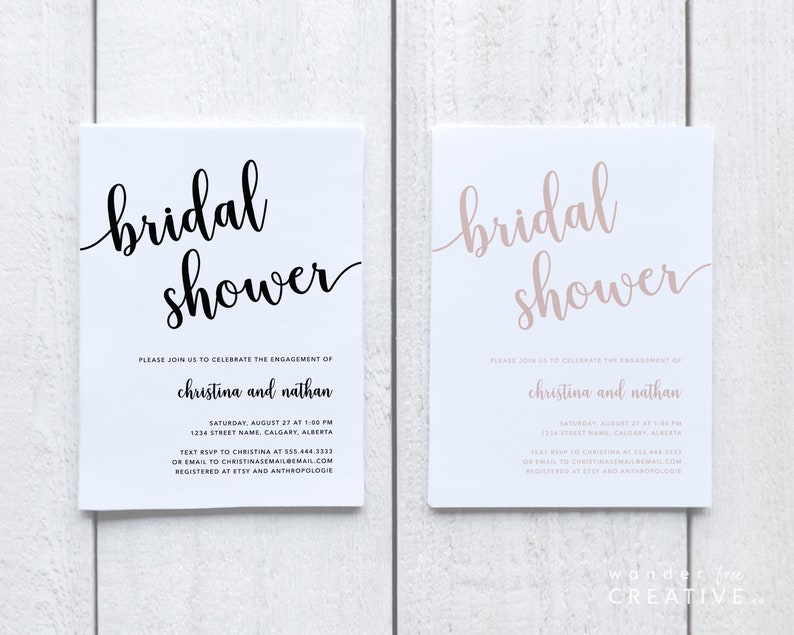 PRINTABLE Bridal Shower Invite Template Mint Green Etsy Canada