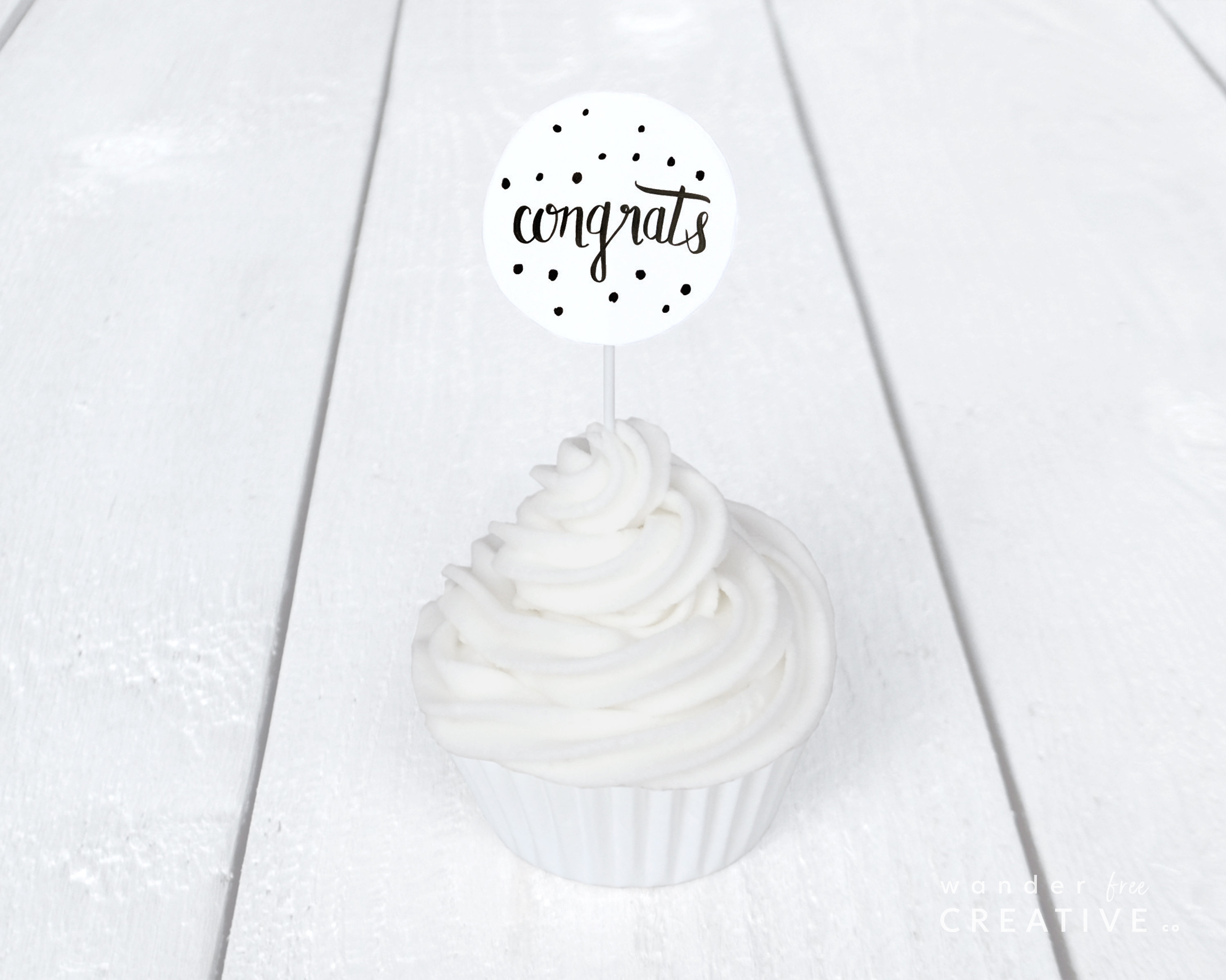 PRINTABLE Cupcake Toppers Congratulations Cupcake Topper Etsy Canada