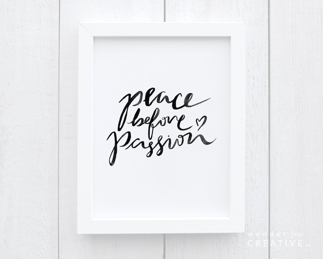PRINTABLE Peace Quote Poster Couples Bedroom Wall Decor - Etsy