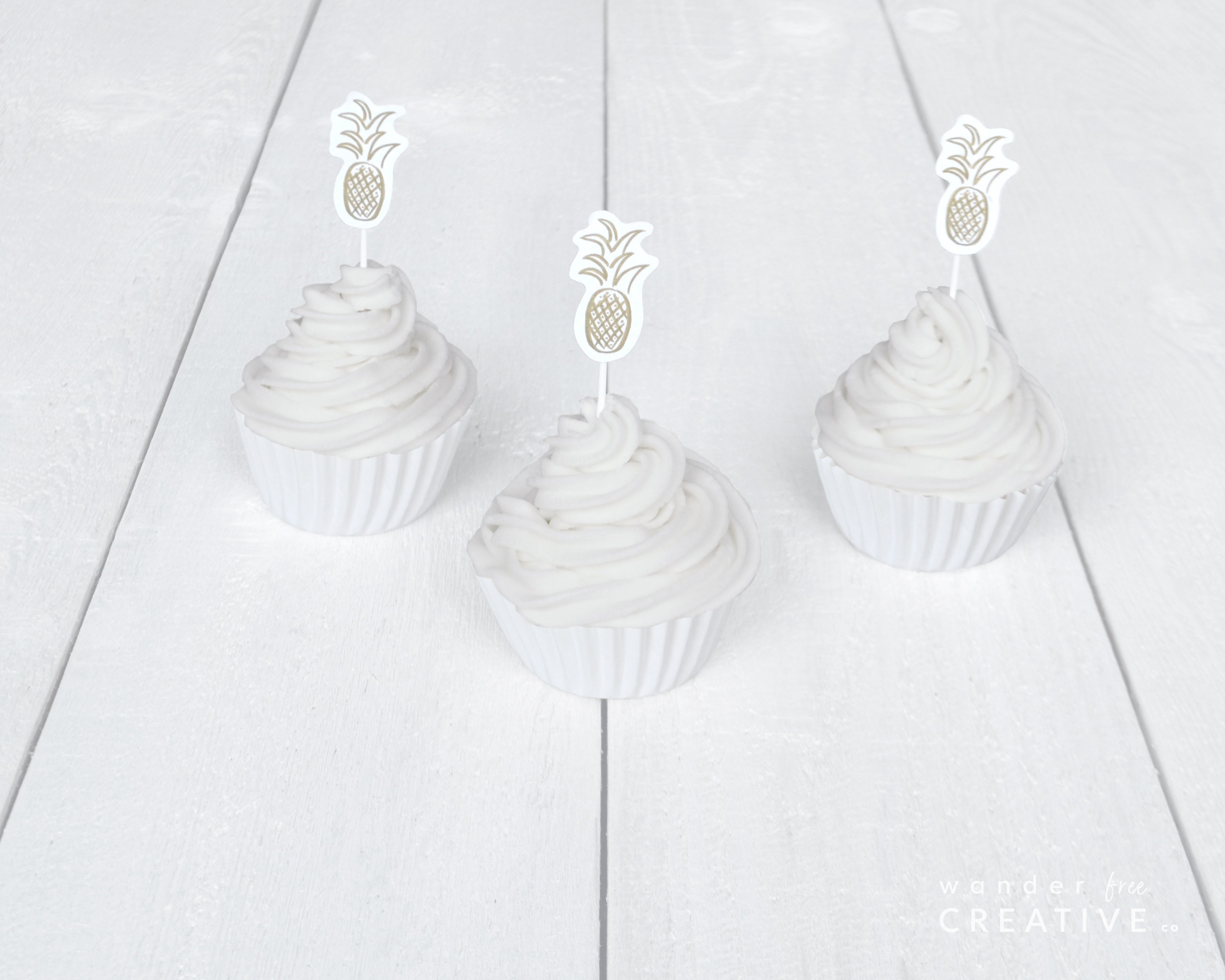 PRINTABLE Cupcake Toppers Pineapple Cupcake Topper - Etsy
