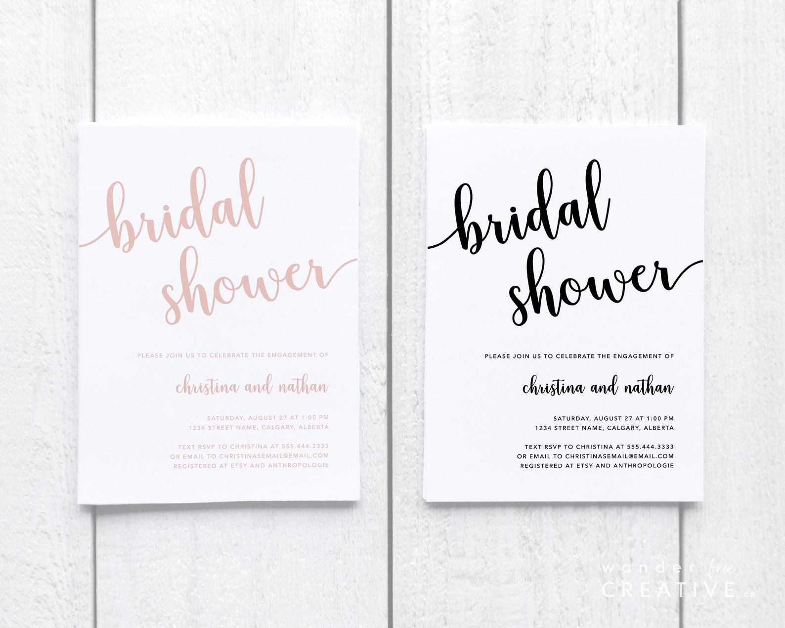 PRINTABLE Bridal Shower Invite Template Mint Green Etsy Canada